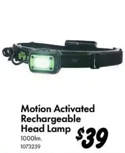 Bunnings Motion Activated Rechargeable Head Lamp offer