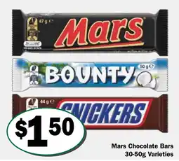 Friendly Grocer Mars Chocolate Bars Varieties offer