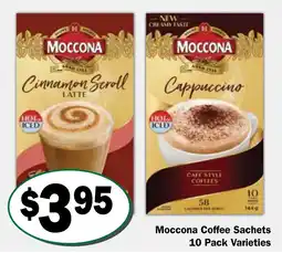 Friendly Grocer Moccona Coffee Sachets 10 Pack Varieties offer