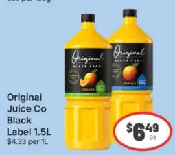 IGA Original Juice Co Black Label offer