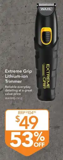 Shaver Shop Wahl Extreme Grip Lithium-ion Trimmer offer
