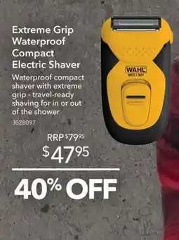 Shaver Shop Wahl Extreme Grip Waterproof Compact Electric Shaver offer