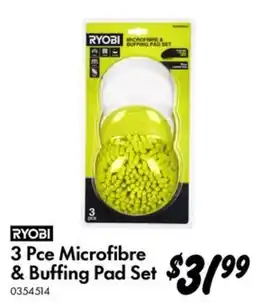 Bunnings Ryobi 3 Pce Microfibre & Buffing Pad Set offer