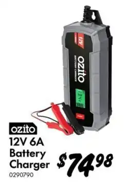Bunnings Ozito 12V 6A Battery Charger offer
