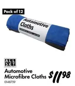 Bunnings All Set Automotive Microfibre Cloths offer