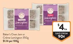 Foodworks Baker's Oven Jam or Crème Lamington offer