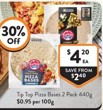 Foodworks Tip Top Pizza Bases offer