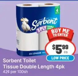 IGA Sorbent Toilet Tissue Double Length offer