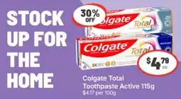 IGA Colgate Total Toothpaste Active offer