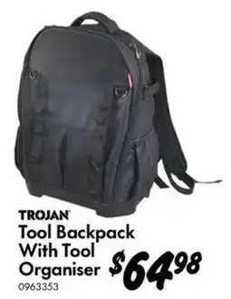 Bunnings Trojan Tool Backpack With Tool Organiser offer