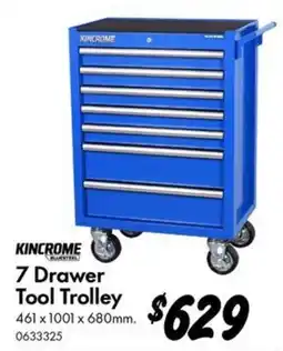 Bunnings Kincrome 7 Drawer Tool Trolley offer