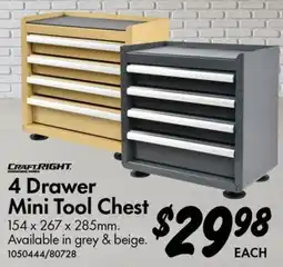 Bunnings CraftRight 4 Drawer Mini Tool Chest offer