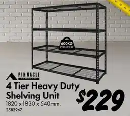 Bunnings Pinnacle Hardware 4 Tier Heavy Duty Shelving Unit offer