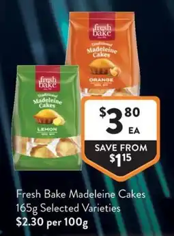 Foodworks Fresh Bake Madeleine Cakes offer