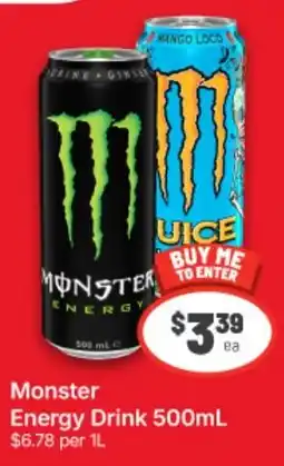 IGA Monster Energy Drink 500mL offer