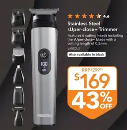 Shaver Shop Stainless Steel sUpper-close+ Trimmer offer