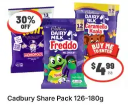 IGA Cadbury Share Pack offer
