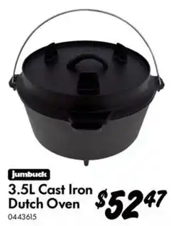 Bunnings jumbuck 3.5L Cast Iron Dutch Oven offer