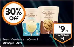 Foodworks Streets Cremissimo Ice Cream offer