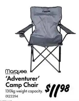 Bunnings Marquee 'Adventurer' Camp Chair offer