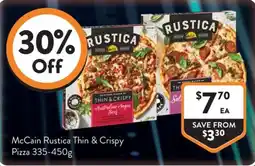 Foodworks McCain Rustica Thin & Crispy Pizza offer
