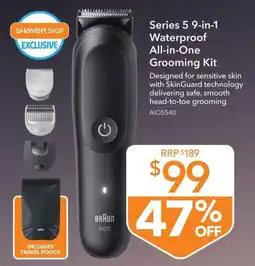 Shaver Shop Braun Series 5 9-in-1 Waterproof All-in-One Grooming Kit offer