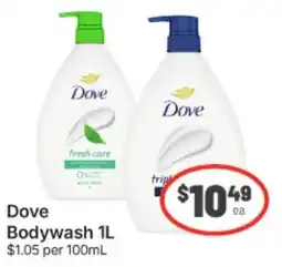IGA Dove Bodywash offer