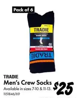 Bunnings Tradie Men's Crew Socks offer