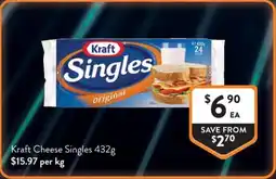 Foodworks Kraft Cheese Singles offer