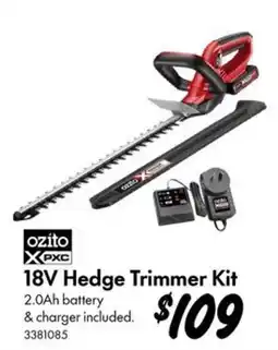 Bunnings Ozito 18V Hedge Trimmer Kit offer