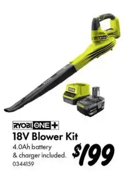 Bunnings Ryobi One+ 18V Blower Kit offer