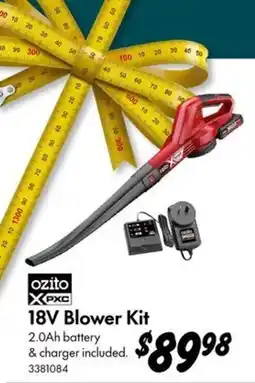 Bunnings Ozito XPC 18V Blower Kit offer