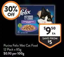 Foodworks Purina Felix Wet Cat Food offer