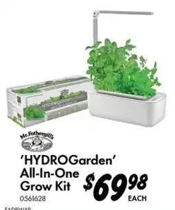 Bunnings Mr. Fothergill's 'HYDROGarden' All-In-One Grow Kit offer
