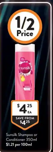 Foodworks Sunsilk Shampoo or Conditioner offer