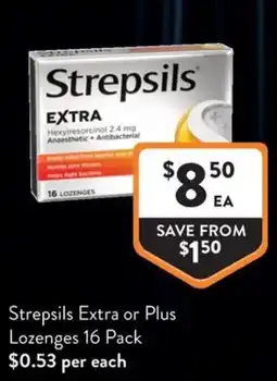 Foodworks Strepsils Extra or Plus Lozenges offer