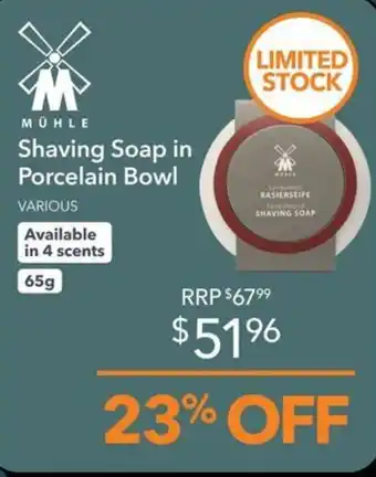 Mohle Shaving Soap in Porcelain Bowl