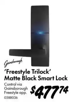 Bunnings Gainsborough 'Freestyle Trilock' Matte Black Smart Lock offer