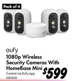 Bunnings Eufy 1080p Wireless Security Cameras With HomeBase Mini offer