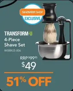 Shaver Shop Transform-U 4-Piece Shave Set offer