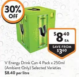 Foodworks V Energy Drink Can offer