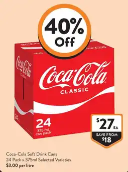Foodworks Coca-Cola Soft Drink Cans offer