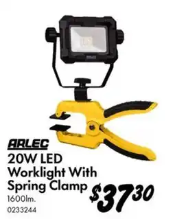 Bunnings Arlec 20W LED Worklight With Spring Clamp offer