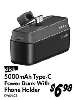 Bunnings click 5000mAh Type-C Power Bank With Phone Holder offer