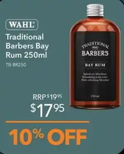 Shaver Shop Wahl Traditional Barbers Bay Rum offer