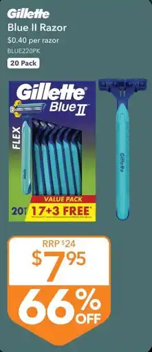 Shaver Shop Gillette Blue II Razor offer