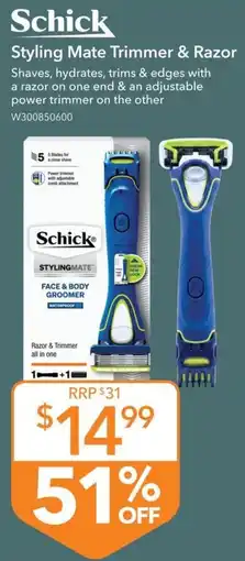 Shaver Shop Schick Styling Mate Trimmer & Razor offer