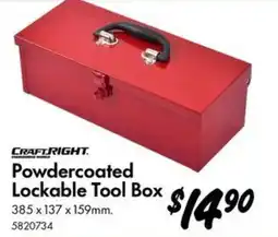 Bunnings CraftRight Powdercoated Lockable Tool Box offer