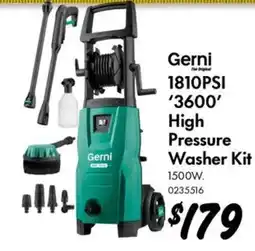 Bunnings Gerni High Pressure Washer Kit offer
