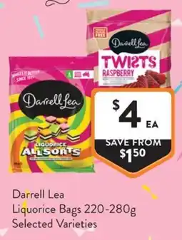 Foodworks Darrell Lea Liquorice Bags offer